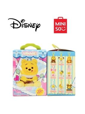 Disney MINISO Winnie the Pooh "Naughty Party" Vinyl Plush SURPRISE BOX NEW